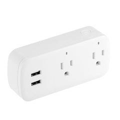 Smart WiFi Outlet with Dual USB Charging & App Control