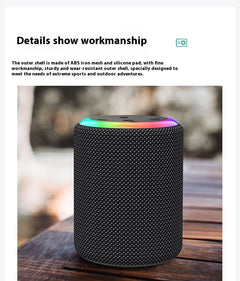 IPX6 Waterproof Bluetooth Speaker with RGB Lighting
