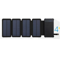 Foldable Solar Power Bank with Detachable Panels