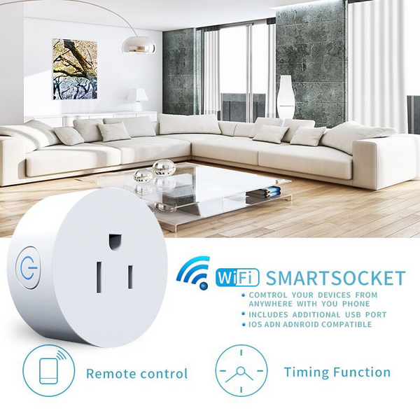 Smart WiFi Plug with Voice Control & App Scheduling